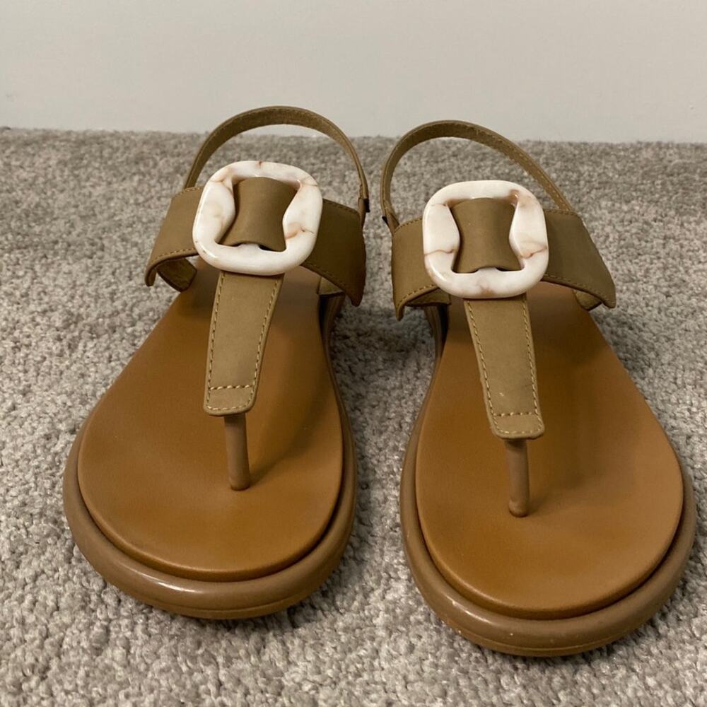 Olukai Women's Sandals OluKai Brown T-Strap Thong Sandals Women’s Size 8 8